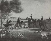 Hunting Scene Detail from a landscape